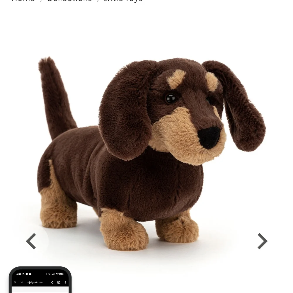 JellyCat small Otto Sausage dog Toy - Picture 3 of 3